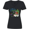 thumbnail image 3 of Inktastic I Want a Hippopotamus for Christmas Women's V-Neck T-Shirt, 3 of 5