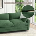 thumbnail image 6 of 110.2" Cloud Couch Sectional, Lofka Modern Modular Sofa with Deep Seat, Upholstered Living Room Furniture Set with Movable Ottoman and 2 Throw Pillows, Green Couch, 6 of 10