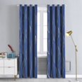 thumbnail image 1 of Cortinas opacas para dormitorio, con aislamiento térmico y reducción de ruido, con estampado de ondas y láminas, para patio y puerta corrediza de vidrio (1 panel, 132 x 213 cm), 1 of 7