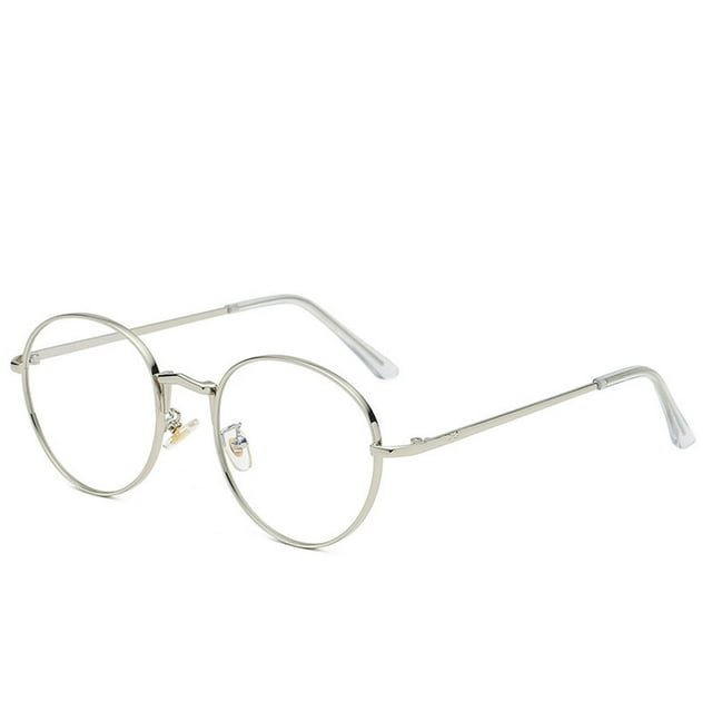 Lunettes Rétro Rondes Anti-Lumière Bleue pour Femmes Lunettes d'Ordinateur Grande Monture