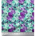 thumbnail image 1 of Soimoi Purple Cotton Duck Fabric Brush Stroke Abstract Print Fabric by the Yard 56 Inch Wide, 1 of 3
