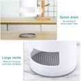 thumbnail image 4 of Household Plastic Circular Toothbrush Holder (White), Ventilated and Mildew Resistant Toothbrush Holder, Sturdy Small Toothbrush Holder, Convenient for Bathroom Storage, 4 of 5
