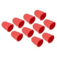 thumbnail image 1 of Protecciones de punta de dedo de goma Uxcell de silicona, cubiertas de guardia, almohadillas de dedal, agarres rojos, tamaño XS, paquete de 10, 1 of 5