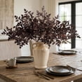 thumbnail image 3 of PERFNIQUE 6 Pack Artificial Plum Cimicifuga Leaf Sprays, 32" Faux Ramosa Branches for Vase, Fall Floral Stems for Table Centerpiece, Farmhouse, Wedding, or Mantel Decor, 3 of 9