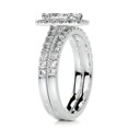 thumbnail image 2 of 1.00 TCW Radiant Cut Bridal Set Wedding Ring 925 Silver, 2 of 5