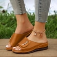 thumbnail image 2 of Mostsola Womens Sandals Platform Soft Sole Slippers Open Toe Hollow out Slip on Shoes Comfort Slides, 2 of 7