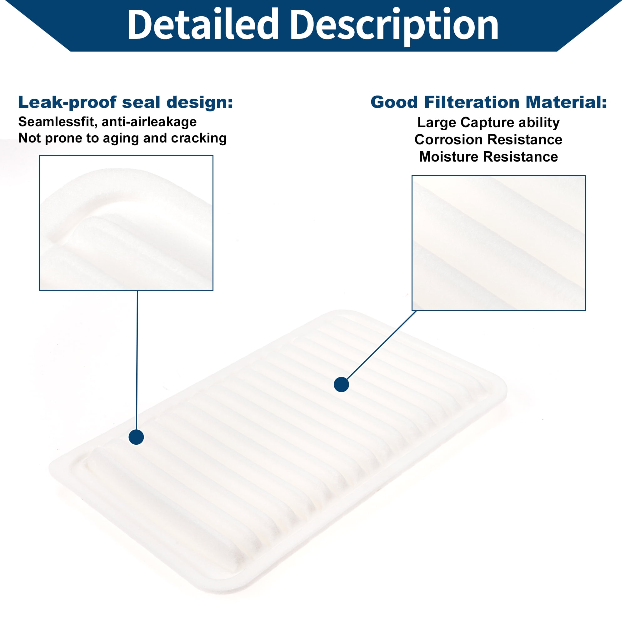 Unique Bargains 2Pcs Car Engine Air Filter No.17801-YZZ01 for Lexus ES330 2002-2006