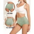 thumbnail image 3 of Women's Cotton Underwear High Waisted 4 Pack, Breathable Panties for Ladies, Soft Full Coverage Multipacks Briefs, 3 of 5