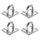 thumbnail image 1 of 4pcs M6 304 Stainless Steel Oblong Pad Eye Plate,marine Hardware Staple Hook Loop Banmo, 1 of 5