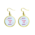 thumbnail image 1 of Taiyuan. Ear Dangle Golden Drop Earring Jewelry Mujer Unbranded M, 1 of 3