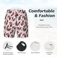 thumbnail image 3 of Sikiie Cute Chickens Print Men's Double Layer Swimming Trunks, Adjustable Waistband and Pockets Sports Swimming Trunks, Beach Swimwear-3X-Large, 3 of 6
