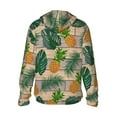 thumbnail image 2 of Goofa Pineapples Palm Leaves Printed Women's UPF 50+ Sun Protection Hoodie Jacket Lightweight Long Sleeve Sun Shirt for Women with Pocket Hiking Outdoor-XX-Large, 2 of 9