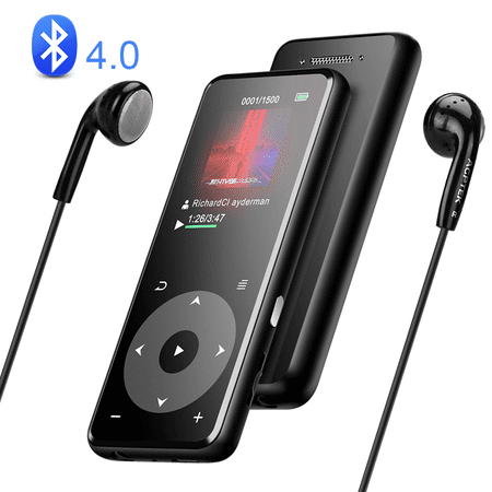 AGPTEK 16GB Bluetooth MP3 Player with 1.8in TFT Screen, Metal Lossless Music Player with FM Radio/Voice Recorder,
