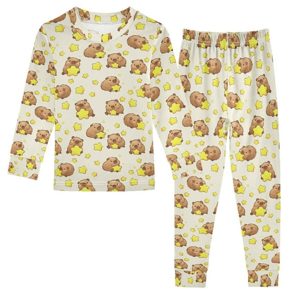Boys Pajamas Girls Pajama Capybara Star Cute Comfortable Cotton Two-piece Pajama Set