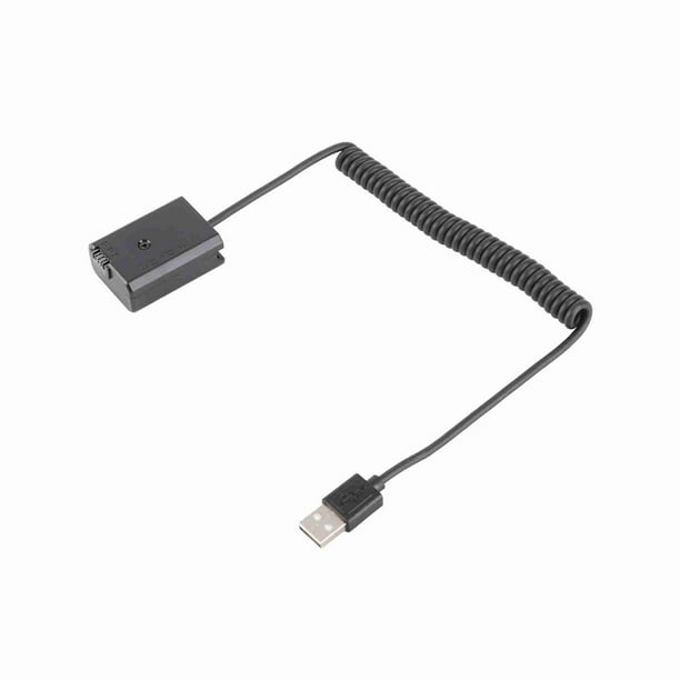 NP-FW50 5V USB USB USB NP-FW50 Batería Dummy Adaptador de Acoplador Con Cable de Resorte Compatible Flexible Con A7 A7II A7R A7S A7RII A7SII A6000 A5000 A3000 NEX5 NEX3 INS