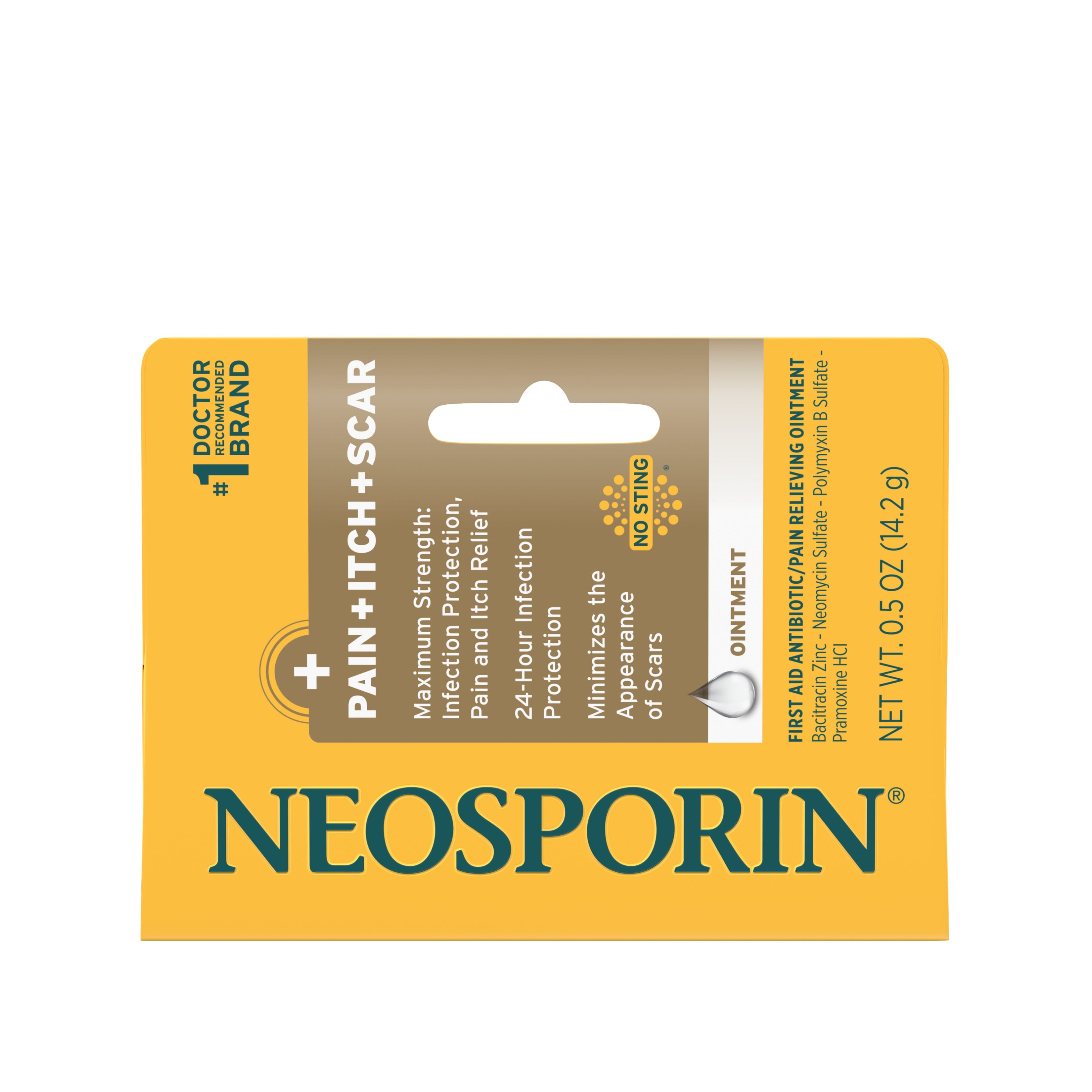 Neosporin Pain Itch Scar Antibiotic Ointment With Bacitracin 5 Oz