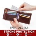 thumbnail image 7 of FALAN MULE Mens Wallet Genuine Leather RFID Blocking Large Capacity Trifold Wallet for Men with 13 Card Holders, 7 of 7