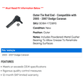 thumbnail image 2 of Outer Tie Rod End - Compatible with 2005 - 2007 Dodge Caravan 2006, 2 of 2