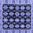 thumbnail image 1 of Ahgly Company Machine Washable Indoor Square Abstract Blue Modern Area Rugs, 3' Square, 1 of 4