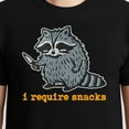 thumbnail image 3 of I Require Snacks Raccoon T-Shirt – Animal Humor – Unisex Casual Wear, 3 of 6
