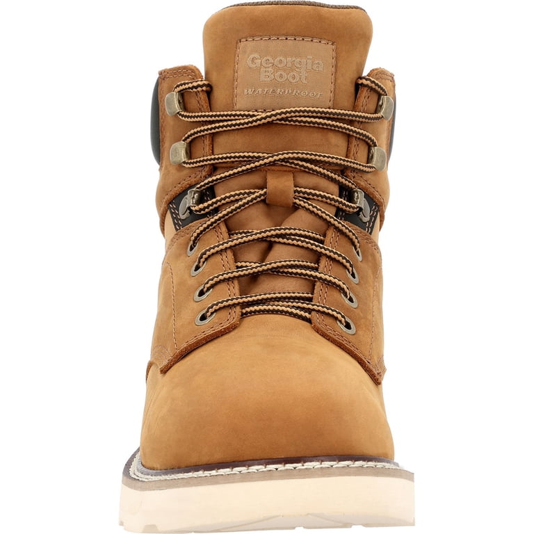 Georgia Boot GEOR Core 37 6" Work Boot - Brown, Steel Shank, Slip & Oil Resistant Outsole