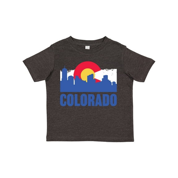 Inktastic Colorado Flag and Skyline Boys or Girls Toddler T-Shirt