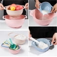thumbnail image 3 of 10 Pcs Plastic Mixing Bowls Set with Measuring Spoon, Colorful Serving Bowls for Kitchen, Ideal for Baking, Prepping, Nesting Bowls, 3 of 7