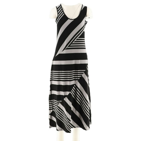Lisa Rinna Petite Stripe Knit Maxi Dress A263133