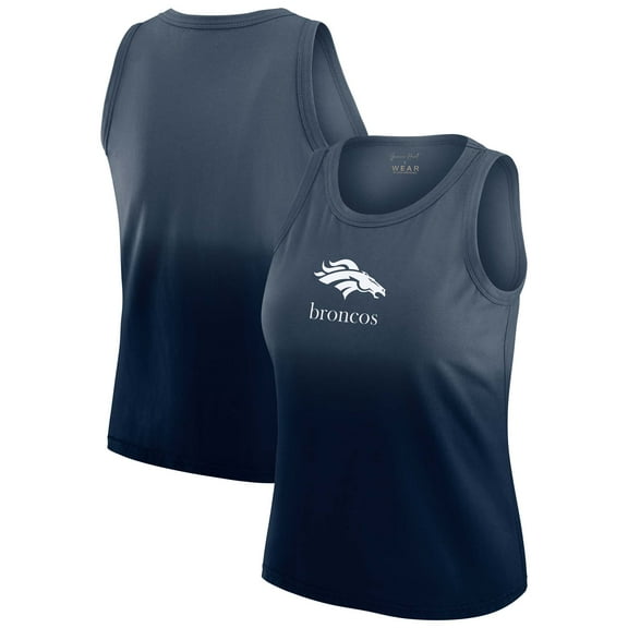 Women's WEAR by Erin Andrews x Gracie Hunt Navy Denver Broncos Ombre Tank Top