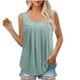 thumbnail image 1 of UPPADA Tank Tops for Women Summer Casual Crew Neck Sleeveless Tops Racerback Casual Basic Ribbed Slim Fitted Shirts Loose Fit Basic Tunic Shirts Workout Crew Basic Tank Top,Todays Deals, 1 of 7