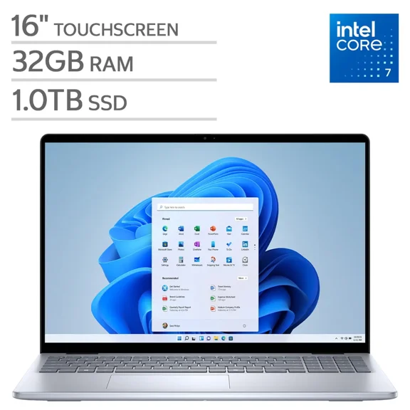 Restored Dell Inspiron 16" Touchscreen Laptop - Intel Core 7 150U, i5640-7609BLU-PUS