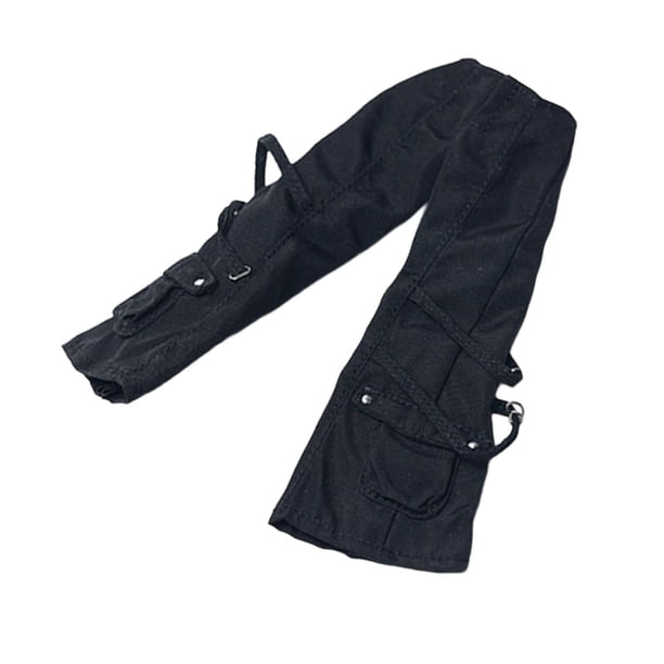 1:12 Pantalones cargo Disfraz de muñeca Escena de fotografía Elegante Cosplay Decoración Juego de roles Negro
