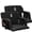 Black, variant on Wisykoke 2 Pack 20.5 inch Wide Stadium Seats for Bleachers with Back Support, 6-Position Adjustable Bleacher Chairs with Armrests, Cup Holder & Thick Cushion, Large Pockets for Outdoor Sports & Conce