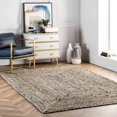 thumbnail image 1 of Eliz Hand Braided Jute Runner Rug, 2' 6" x 8', Blue, 1 of 8