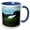 Blue/White, variant on 3drose, an Old Barn Hidden by Tall Grass in the Country in Kentucky, 15oz Mug