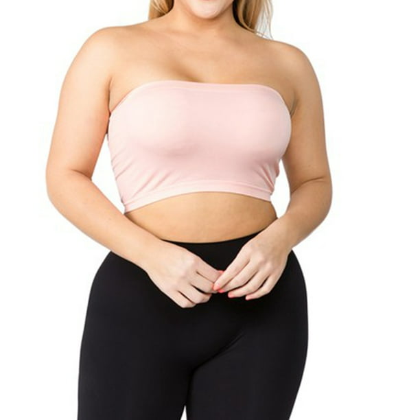 LAVRA Women's Non Padded Size Strapless Bandeau Top - Walmart.com