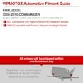 thumbnail image 6 of VIPMOTOZ Black Housing OE-Style Headlight Headlamp Assembly For 2006-2010 Jeep Commander Halogen Model, Driver & Passenger Side, 6 of 6