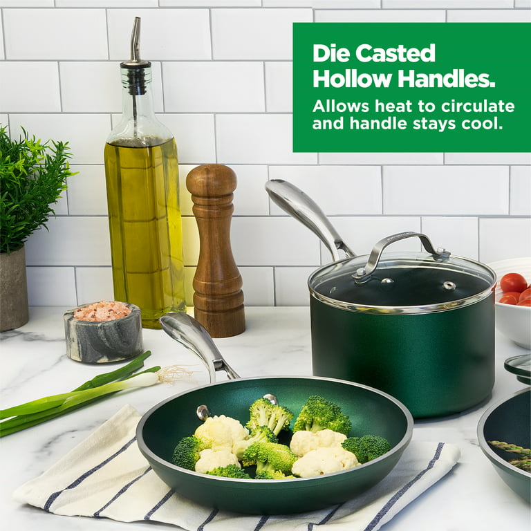 Granite Stone Emerald Collection 10 Piece Pots and Pans Set with Ultra  Non-stick Durable Mineral & Diamond Triple Coated Surface, Stainless Steel  Stay