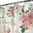thumbnail image 4 of Autumn Leaves and Floral Shower Curtain 36x72, Rustic Botanical Theme, Quick-Dry Polyester with Vintage Accents, 4 of 5