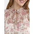 thumbnail image 3 of Time and Tru Women's Flutter Sleeve Blouse with Cami, XS-XXXL, 3 of 5