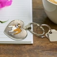 thumbnail image 3 of English Bulldog Pet Dog Heart Love Metal Keychain Key Chain Ring, 3 of 5