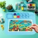 thumbnail image 1 of Juguetes de piscina, juguetes para bebés, juguetes para niños pequeños, tablero de dibujo artístico para niños, almohadilla de silicona para pintar al óleo, arcillas para grafitis DIY para niños, almo, 1 of 6
