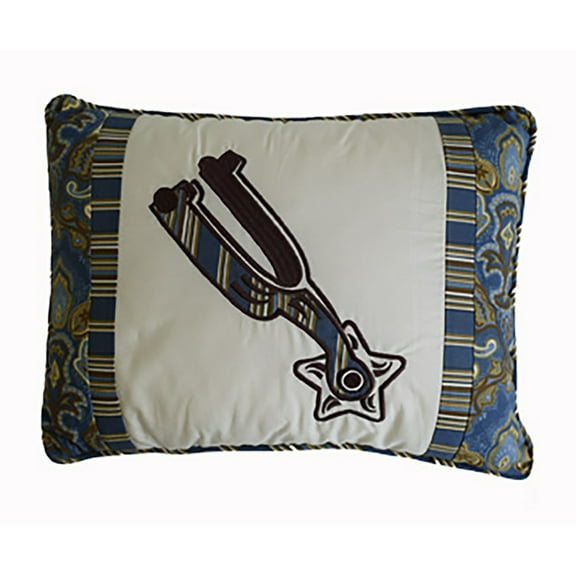 Spur Quilted Pillow, 18" x 18"