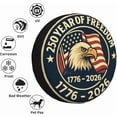 thumbnail image 5 of USA Patriotic Spare Tire Cover United States 250th Anniversary Wheel Protectors Weatherproof Universal Wheel Cover Fit for Rv SUV Travel Trailer Camper Truck, 5 of 10