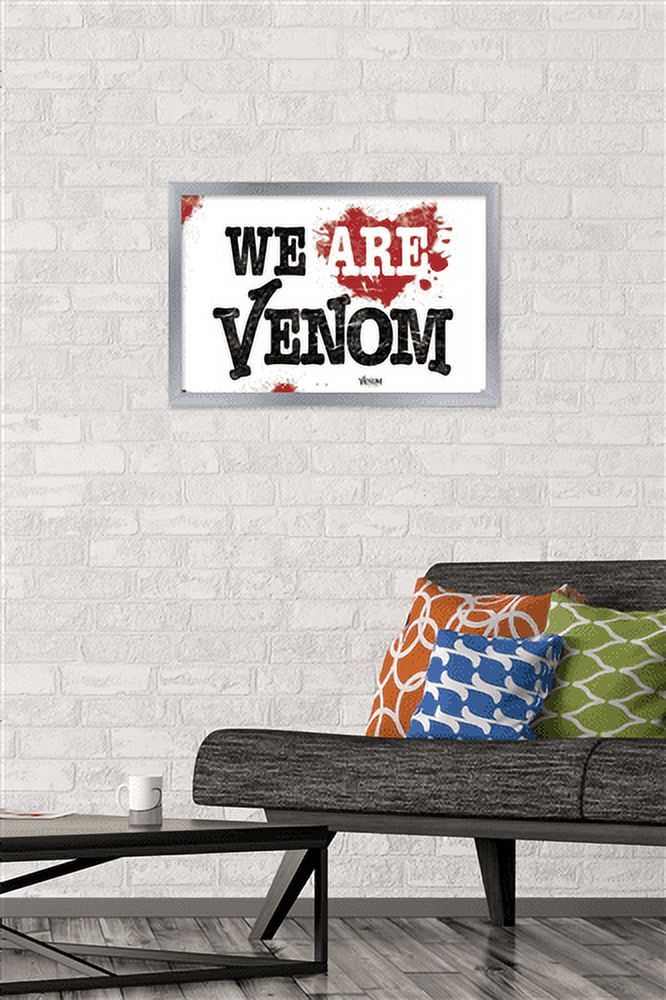 Marvel Venom: Let There be Carnage - We Are Venom Heart Wall Poster, 14.725" x 22.375", Framed
