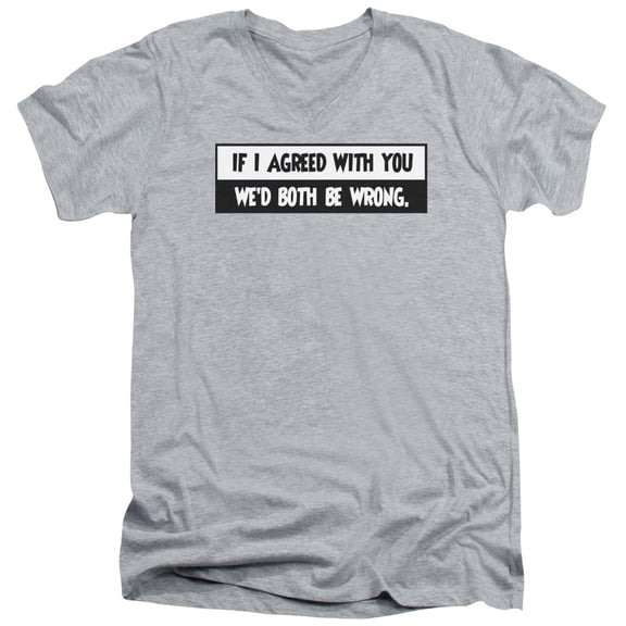 - Both Be Wrong - Slim Fit V Neck Shirt - Medium