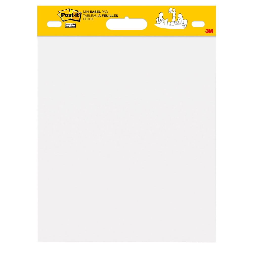 Postit Super Sticky Mini Easel Pad, 15" x 18", White, 1 Pad Walmart