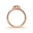 thumbnail image 4 of 1 1/3 Carat TW Women's Moissanite and Natural Diamonds Bridal Set in 10k Rose Gold, Size 7, 4 of 4