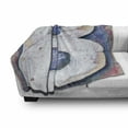 thumbnail image 3 of Letter B Soft Flannel Fleece Throw Blanket, Printing Design Wooden Block Letters Capital Rough Aged Worn Look, Cozy Plush for Indoor and Outdoor Use, 50" x 60", Multicolor, by Ambesonne, 3 of 6
