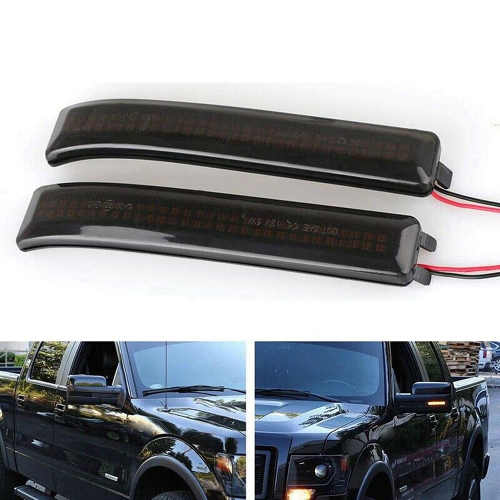 Sequential LED Side Mirror Turn Signal Lights Assembly Compatible with 2004-2014 Ford F150 2010-2014 Ford Raptor 1997-2007 Ford Expedition and 2006-2008 Lincoln Mark LT